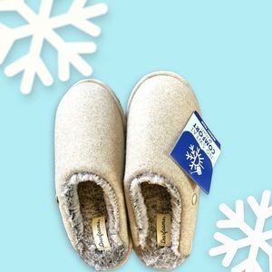 Women’s Dearfoams Bailey Felted Scuff Slippers M (7-8) Indoor/Outdoor NWT